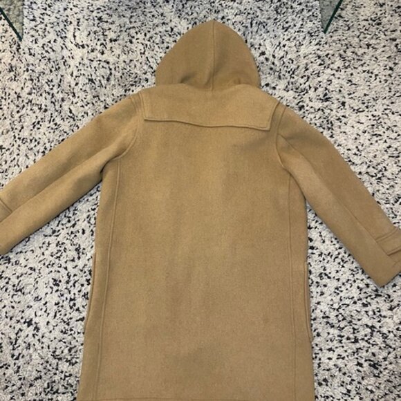 VTG Gloverall Duffle Coat Wool Blend Mens Med Camel Hooded England - Picture 15 of 16